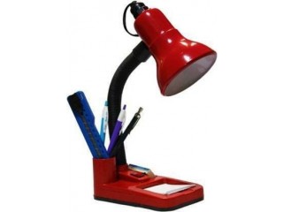 Pooshu Red Study lamp Desk Light for School and College Students Table Lamp  22 cm, Red