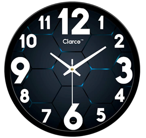 clarco-plastic-big-size-designer-analogue-round-wall-clock-with-glass-navy-blue-12-x-12-inch-big-0