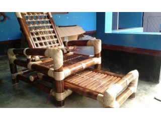 BAMBOO CHAIR WITH LEG REST