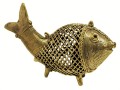 dhokra-metal-handcrafted-collectible-figurine-of-small-netted-golden-fish-for-home-decor-desk-decor-small-0