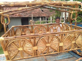 Traditional cane baby jhula