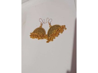 Golden, multicolor gold plated Alloy, Oxidized Earring