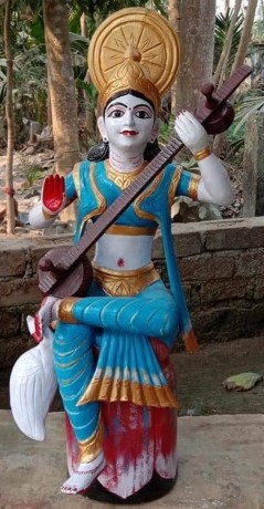 wooden-lord-saraswati-statue-handcarved-decorative-showpieceheight-28inch-big-0