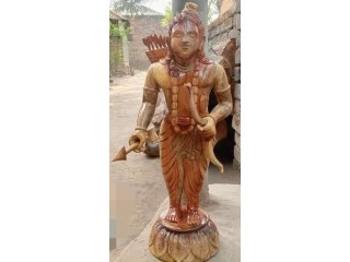 CRAFTASIA Wooden Lord Ramji Statue,height-18inch