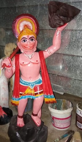shri-handicrafts-wooden-special-fine-carving-lord-hanuman-sitting-statue-18inch-big-0